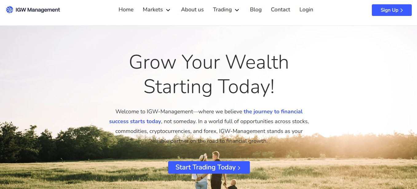 IGW Management Website
